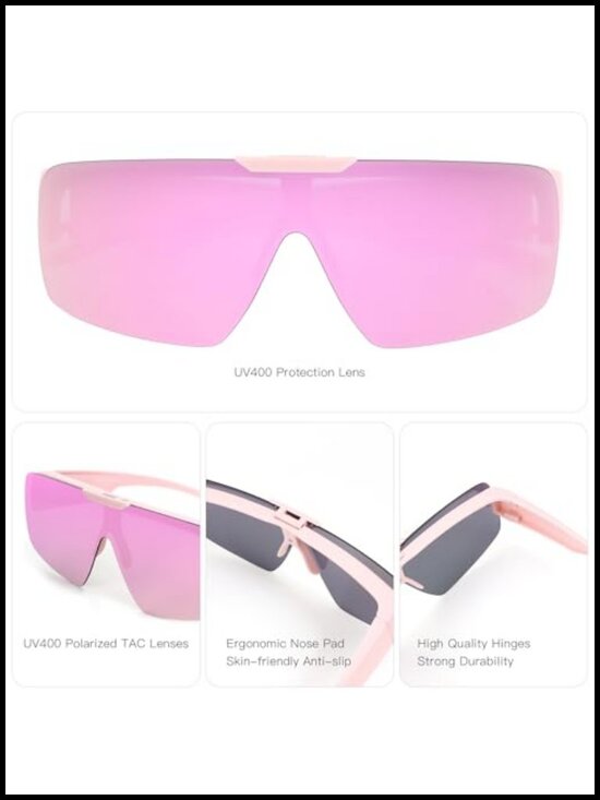 Polarized Oversized Fit Over Sunglasses UV Protection Lightweight with Flip Up